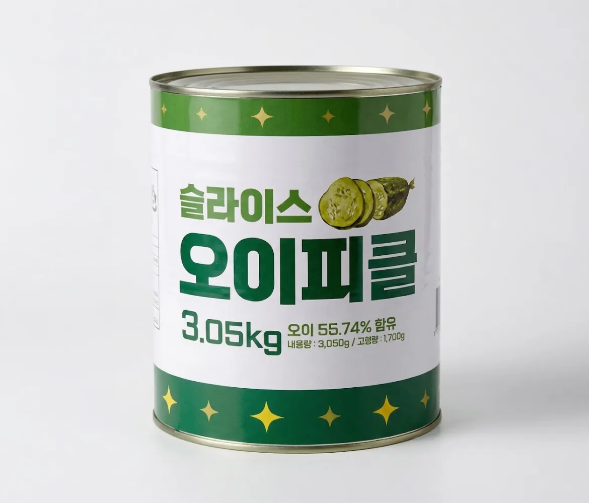 차별화상회 오이피클 슬라이스 3.05kg 대용량 업소용 캔 정품 패키지 단품 이미지