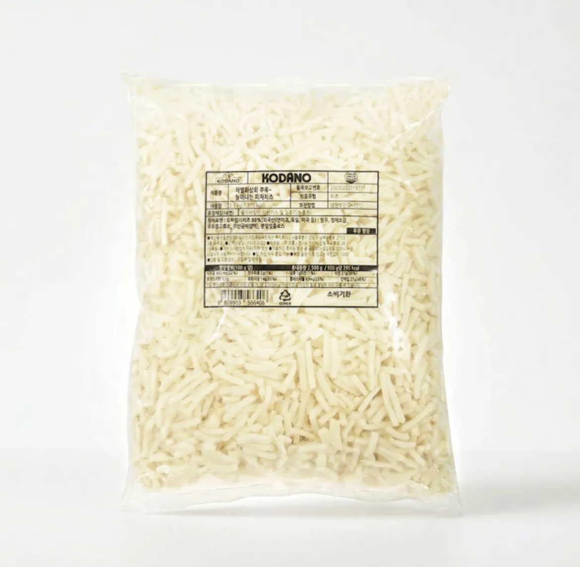 차별화상회 교차출고 할인 선리치 모짜렐라골든치즈 2.5kg 대용량 비닐 팩 패키지 상품 메인 이미지