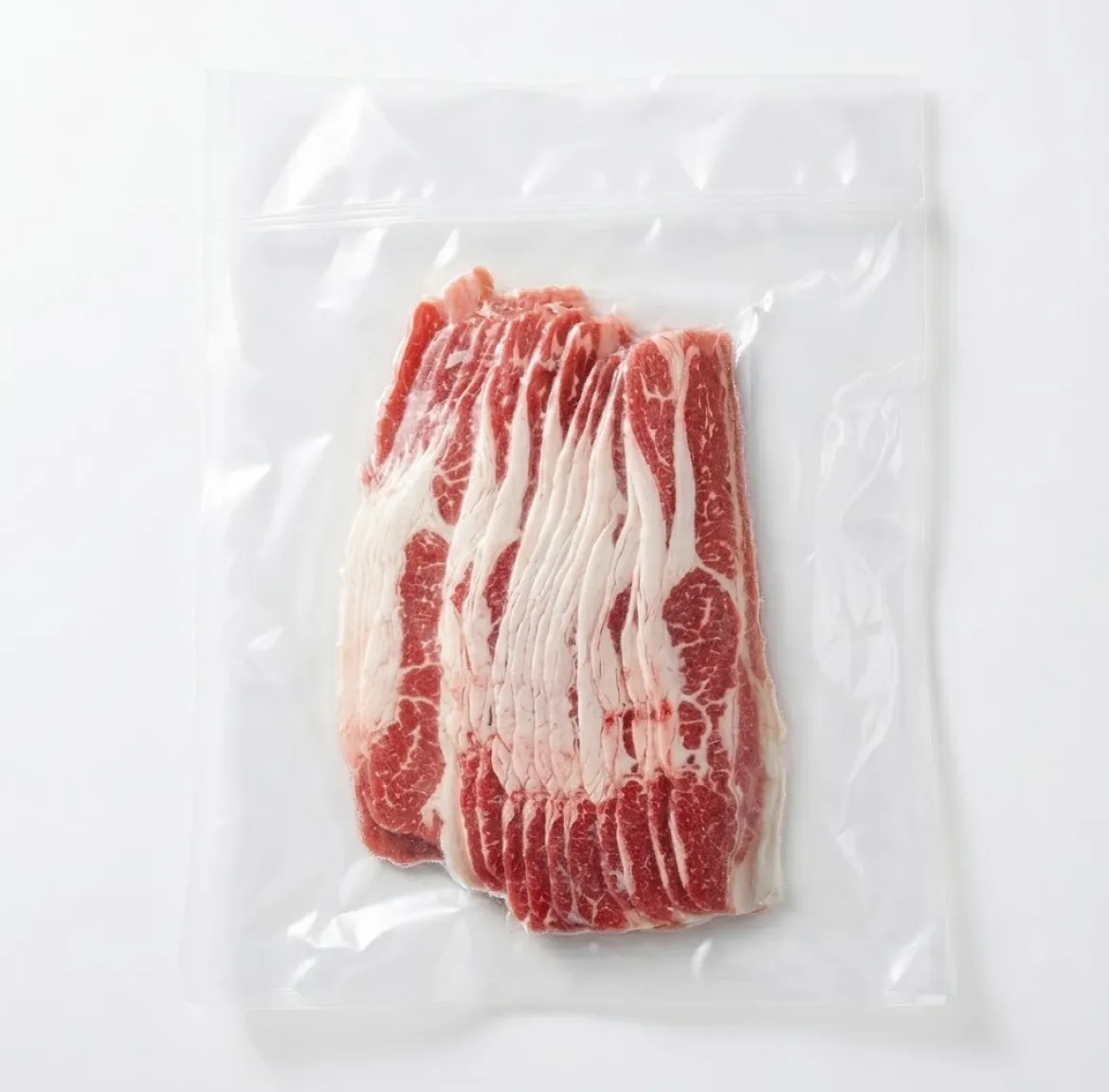 차별화상회 우삼겹 2mm 슬라이스 삼겹양지 1kg 냉동 진공 패키지 외형 이미지
