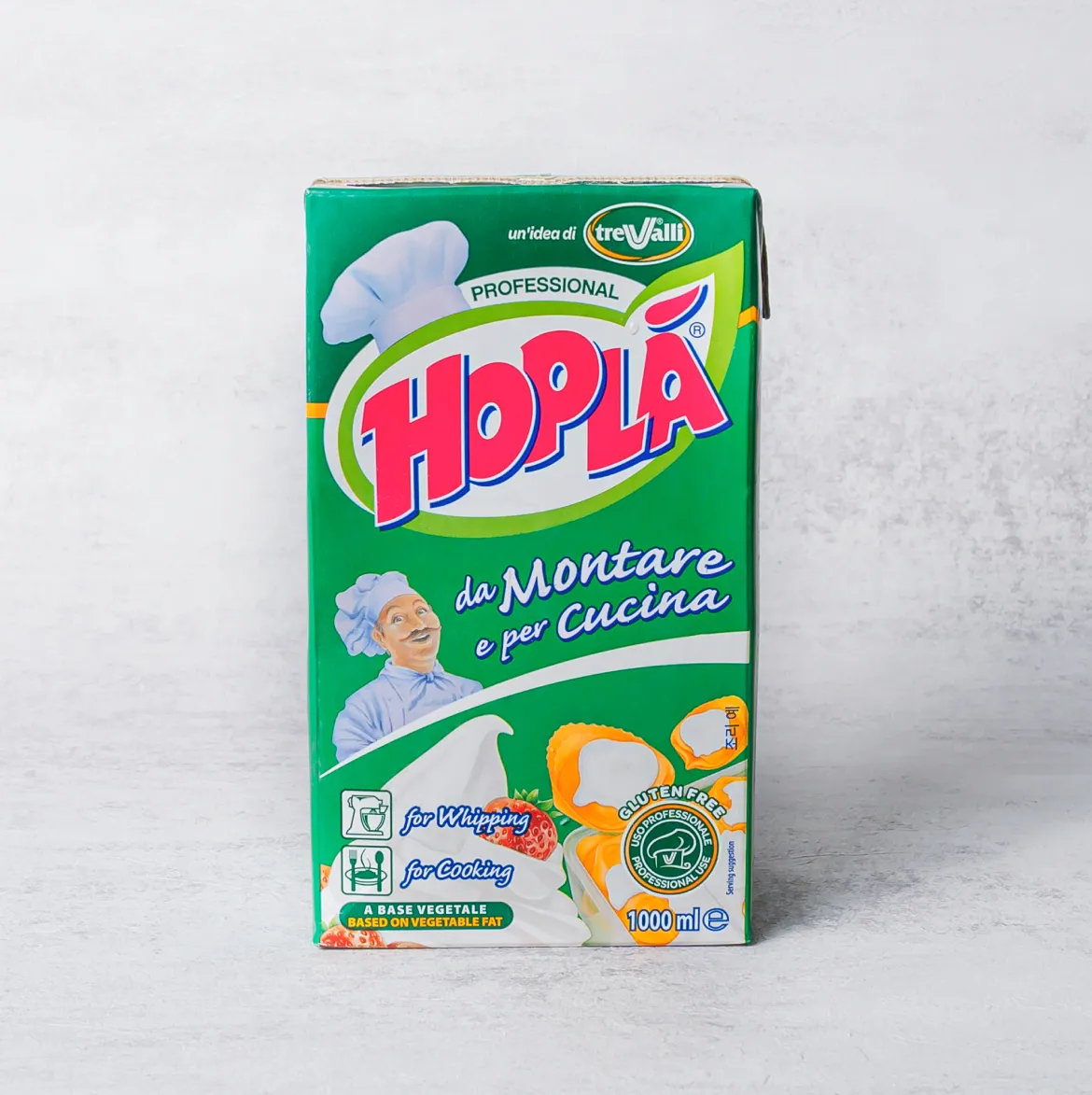 홉라 식물성 휘핑크림 500ml 팩의 정면 이미지