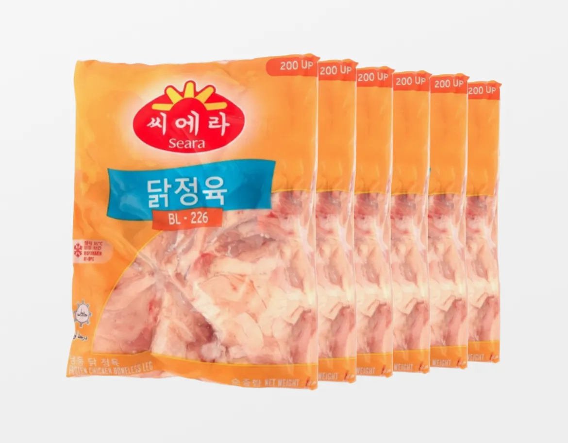 차별화상회 씨에라 Seara 냉동 닭정육 BL-226 200 UP 개별 포장 상품이 여러 팩 겹쳐있는 메인 이미지