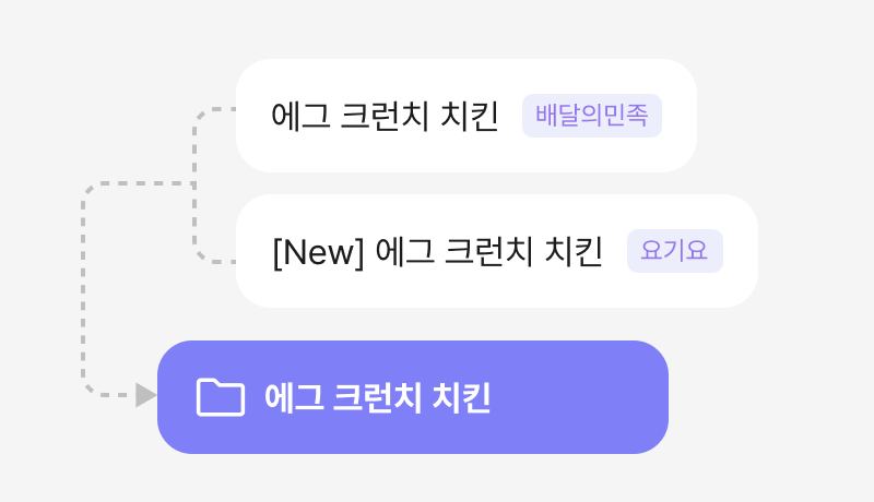 같은 메뉴 다른 이름, 알아서 합쳐줘요