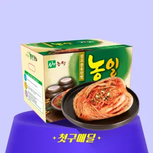 [첫구매딜] 중국산 농일 포기김치 10kg/box