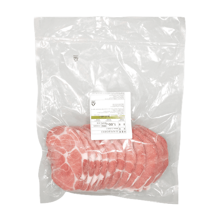 칠레산 냉동 돈육 목살 슬라이스 (8mm) 1kg 대표 이미지