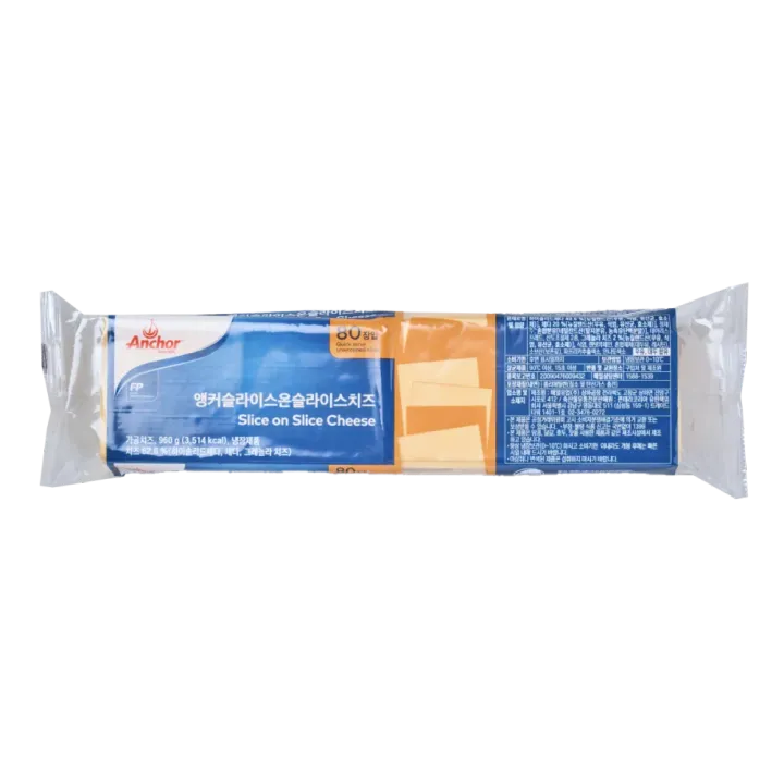 앵커FP 체다치즈 슬라이스 (80매) 960g/EA 대표 이미지