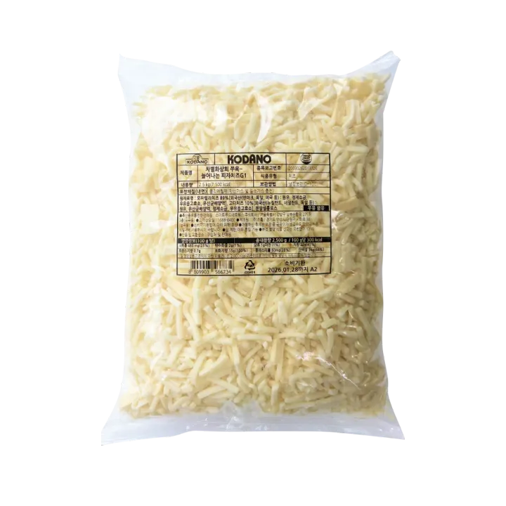차별화상회 쭈욱늘어나는 모짜렐라 피자치즈G1 (자연100%,고다10%) 2.5kg/PK 대표 이미지