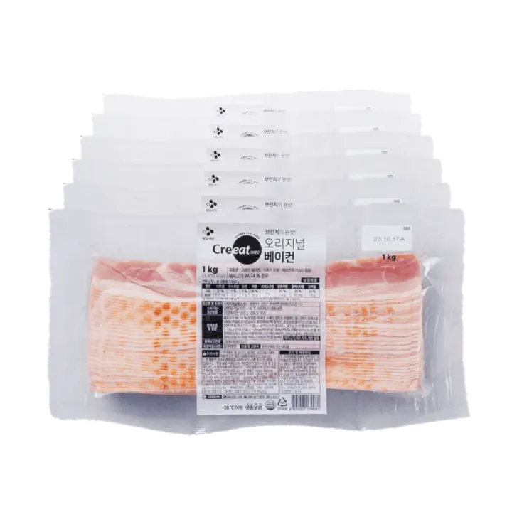 CJ 냉동 크레잇 맛있는베이컨 1kg/PK 대표 이미지