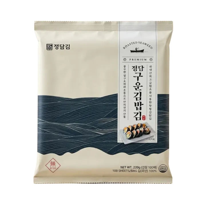 정담 2번구운 김밥김 100장 220g/EA 대표 이미지